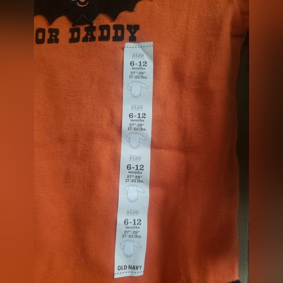 Old Navy Halloween Onesie lil' loves I'm Batty For Daddy Bodysuit 6-12mos NEW - Picture 4 of 6